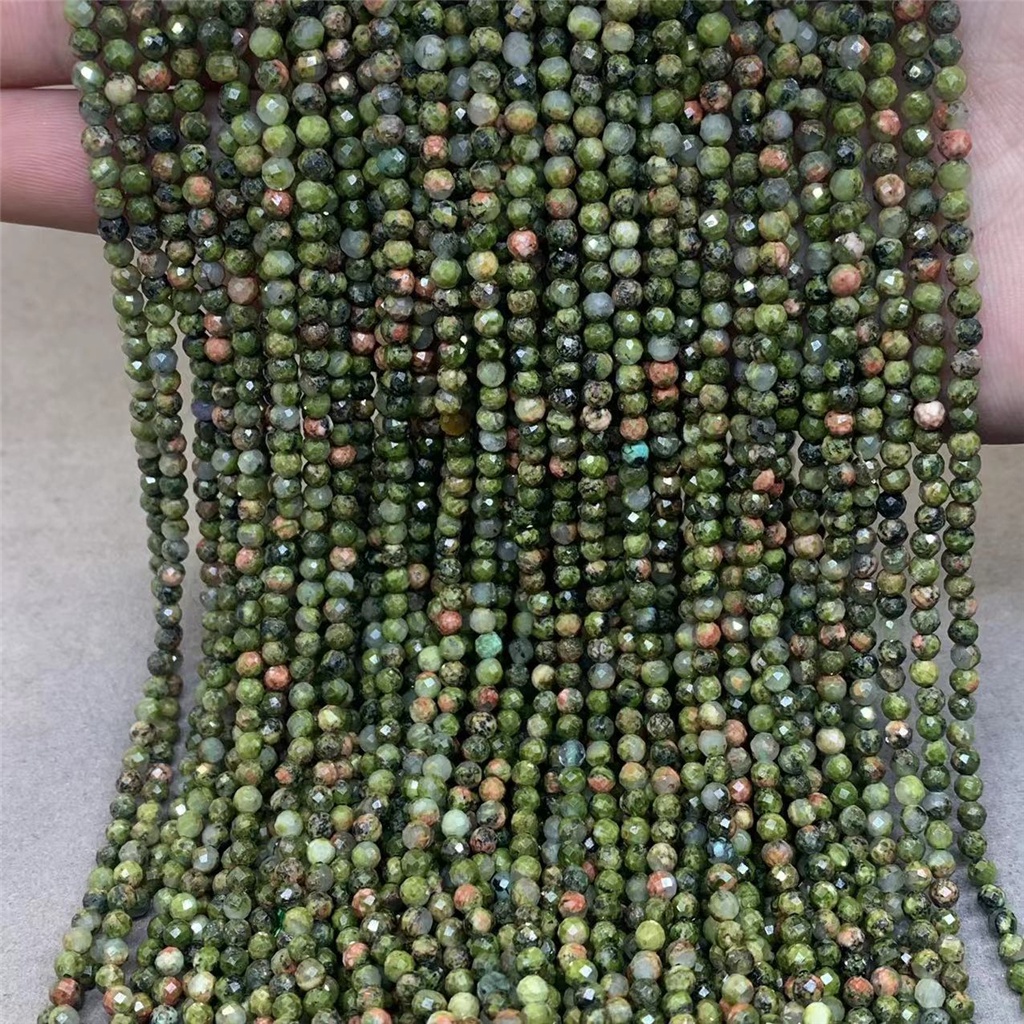 Chuỗi Hạt Đá Tự Nhiên 2 / 3 / 4mm Dùng Làm Đồ Trang Sức Thủ Công