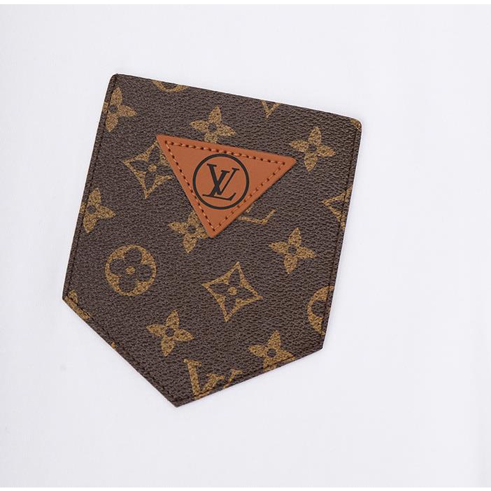 Áo Thun Cotton Tay Ngắn Có Túi Phối Dây Xích Đeo Cổ Phong Cách Mới Unisex