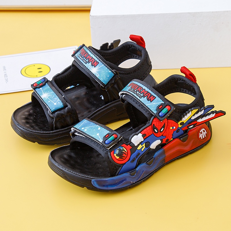Giày Sandal Thể Thao Chống Trượt Hình Người Nhện Cho Bé