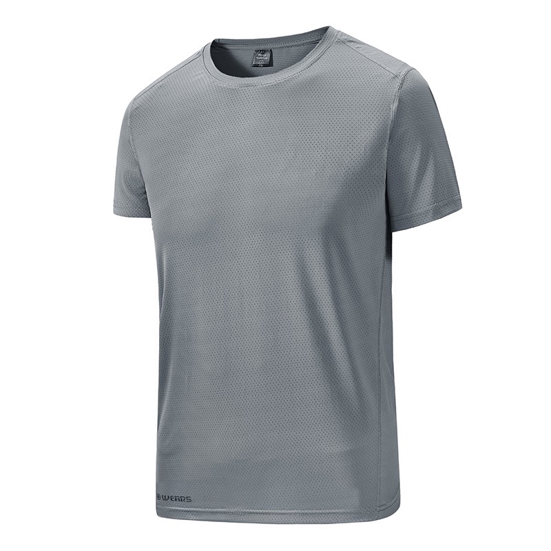 Áo Thun Thể Thao Tay Ngắn Cổ Tròn Thoáng Khí Nhanh Khô Cho Nam