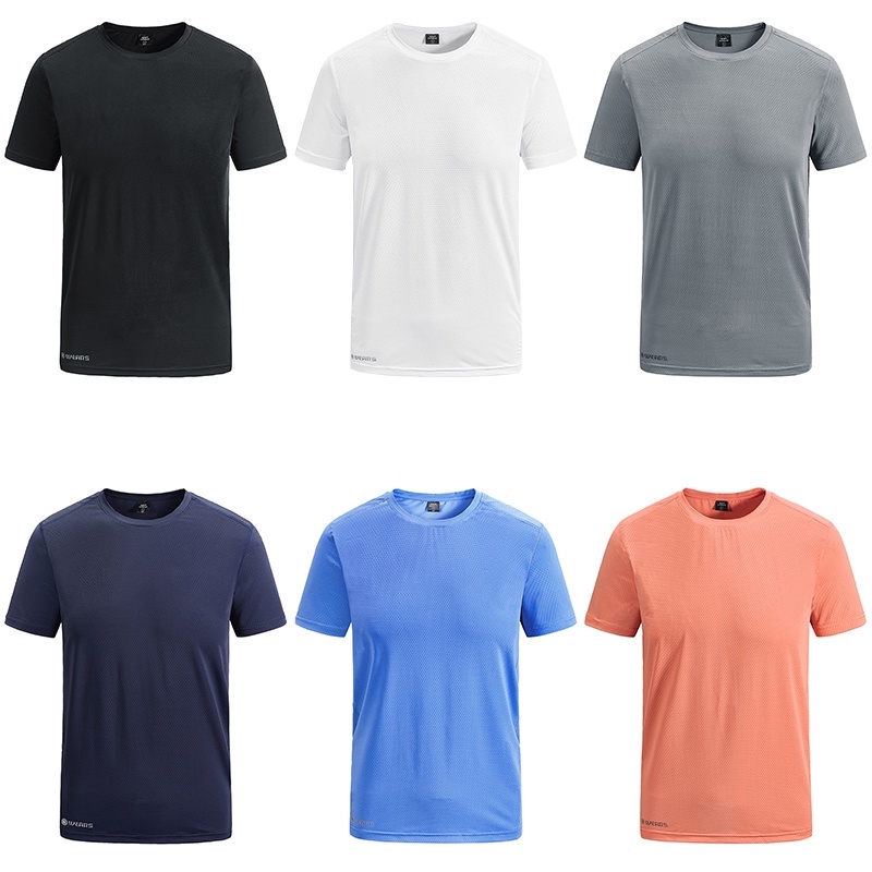Áo Thun Thể Thao Tay Ngắn Cổ Tròn Thoáng Khí Nhanh Khô Cho Nam
