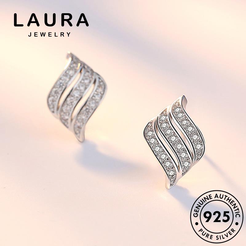 Bông Tai Mạ Bạc 925 Trang Trí Ngọc Trai Kim Cương M021