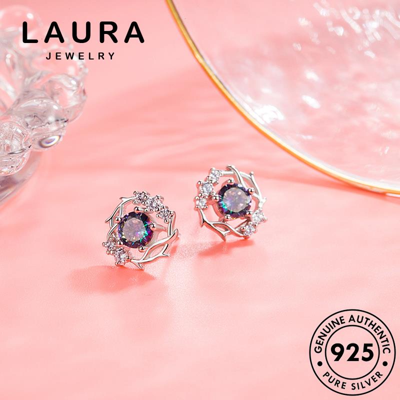 Bông Tai Mạ Bạc 925 Trang Trí Ngọc Trai Kim Cương M021