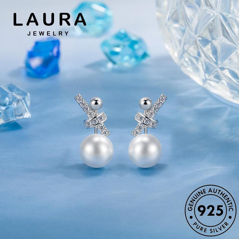 Bông Tai Mạ Bạc 925 M024 Đính Ngọc Trai Nhân Tạo Thời Trang