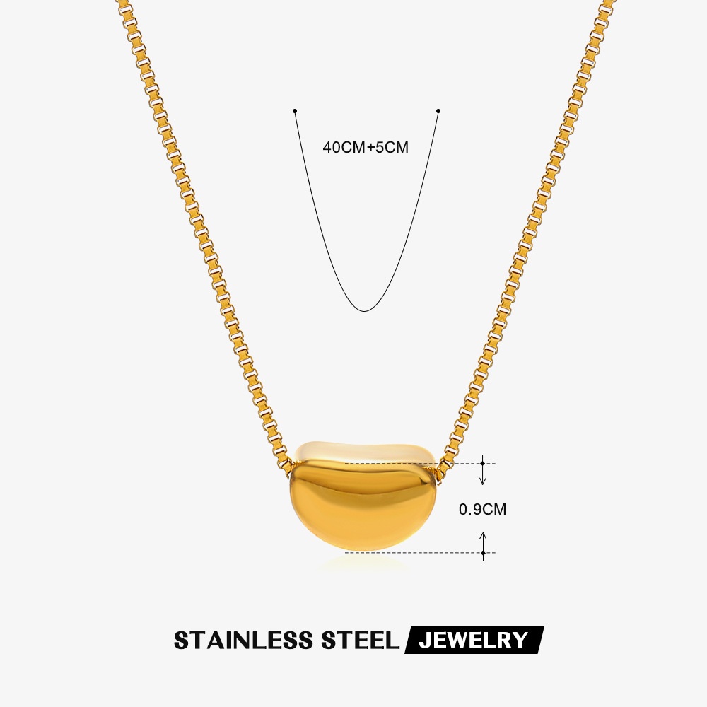Dây Chuyền Mạ Vàng 18K Mặt Vuông Bằng Thép Không Gỉ Thời Trang Cho Nữ