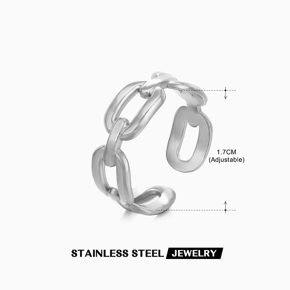 Nhẫn Hở Mạ Vàng 18K Hình Oval Độc Đáo