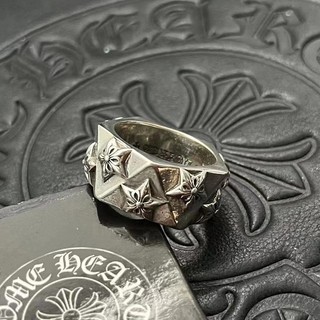 Chrome hearts sterling silver 925 cut five point star ring vintage punk style jewelry street hip hop phụ kiện