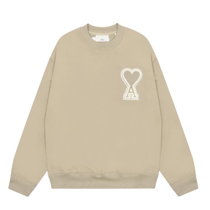 Áo Nỉ Cổ Tròn Thêu Hình Trái Tim Phong Cách unisex 2022fw