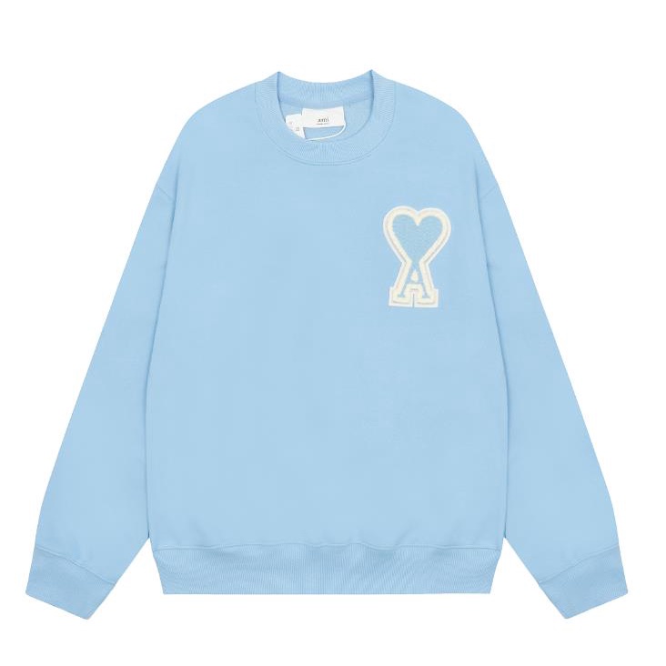 Áo Nỉ Cổ Tròn Thêu Hình Trái Tim Phong Cách unisex 2022fw