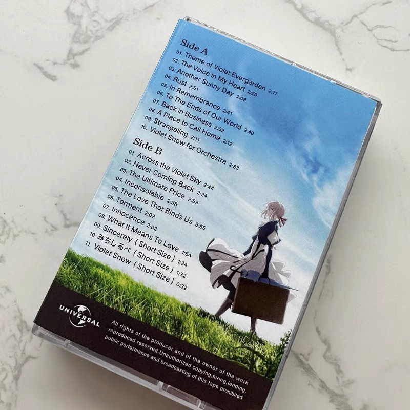 Băng cassette album t1019 Bản Nhạc violet evergarden & puella Magoka magica
