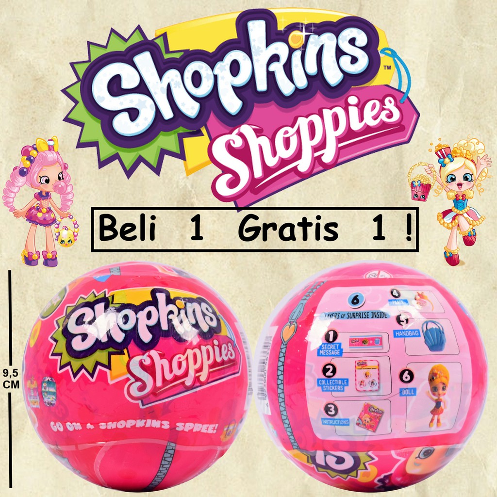 Mua 1 Tặng 1 Tặng 1! Shopkins Shoppies Đồ Chơi Búp Bê Cho Bé Gái