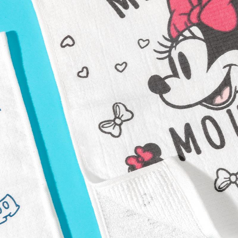 Khăn Tắm Cotton In Hình Mickey Minnie Phong Cách Retro Thoáng Khí Nhanh Khô