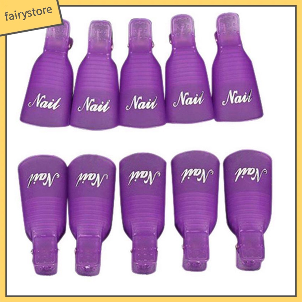 [Hàng mới về] Set 10 kẹp ủ móng tay loại bỏ sơn gel UV