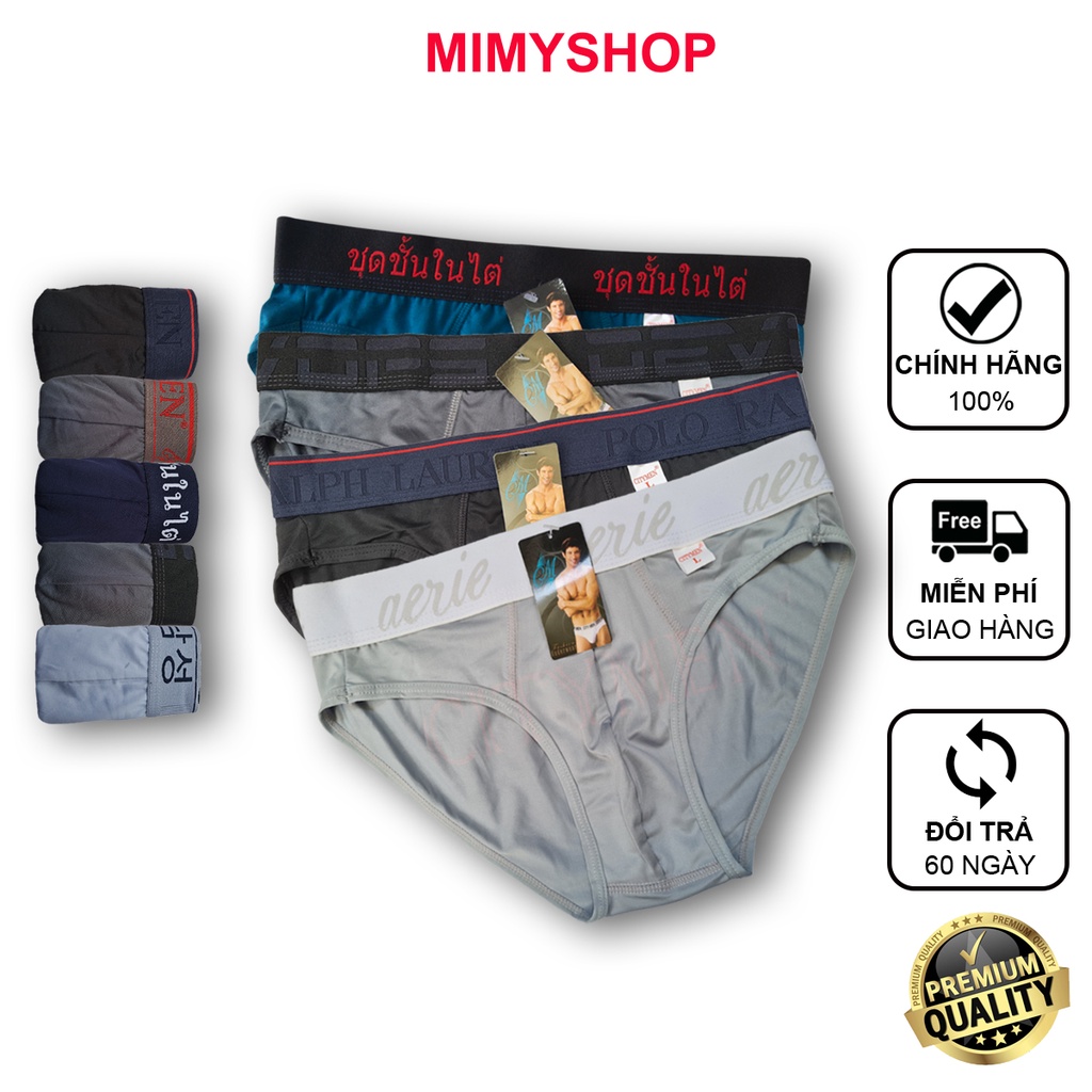 Combo 4 Quần Lót Nam nhiều lưng vải thun lạnh 4 chiều cao cấp co dãn tốt sịp tam giác đồ lót quần xì nam