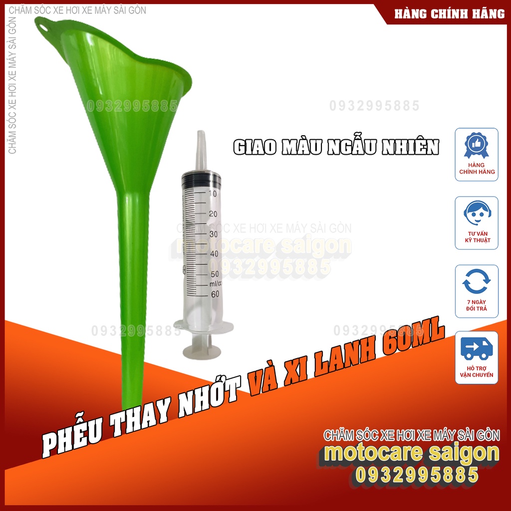 Phễu Quặng Thay Nhớt Ống Xi Lanh 60ML Bơm Nhớt Lap