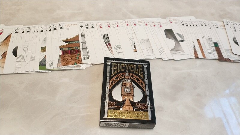 Bicycle Architectural Wonders of the World Playing Cards, Thẻ Sưu Tập USPCC, Trò Chơi Thẻ Ma Thuật, Đạo Cụ Ảo Thuật Cho Nhà Ảo Thuật