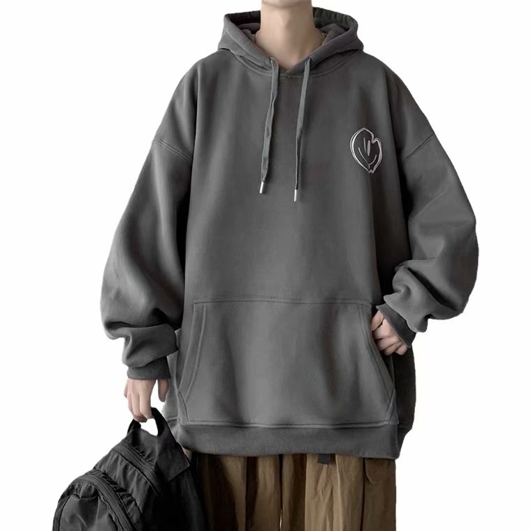 Áo hoodie dáng rộng thoải mái họa tiết mặt cười phong cách Hàn Quốc thời trang mùa đông 5 màu size M-5XL