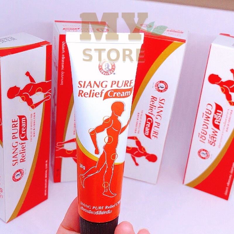 Dầu Nóng Xoa Bóp Ông Già Siang Pure Relief Cream Thái Lan 30g