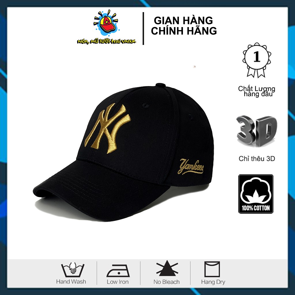 Nón NY - Mũ Lưỡi Trai NY Đen - freesize - full hộp