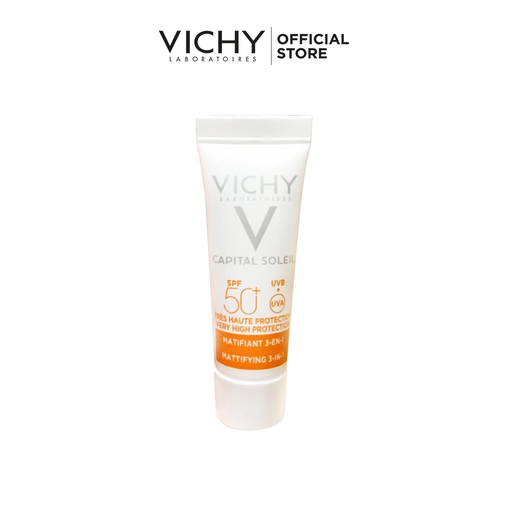 [Hb Gift] [Hàng Tặng Không Bán] Kem Chống Nắng Chống Ô Nhiễm Và Bụi Mịn Vichy Capital Soleil Mattifying 3 In 1 3Ml