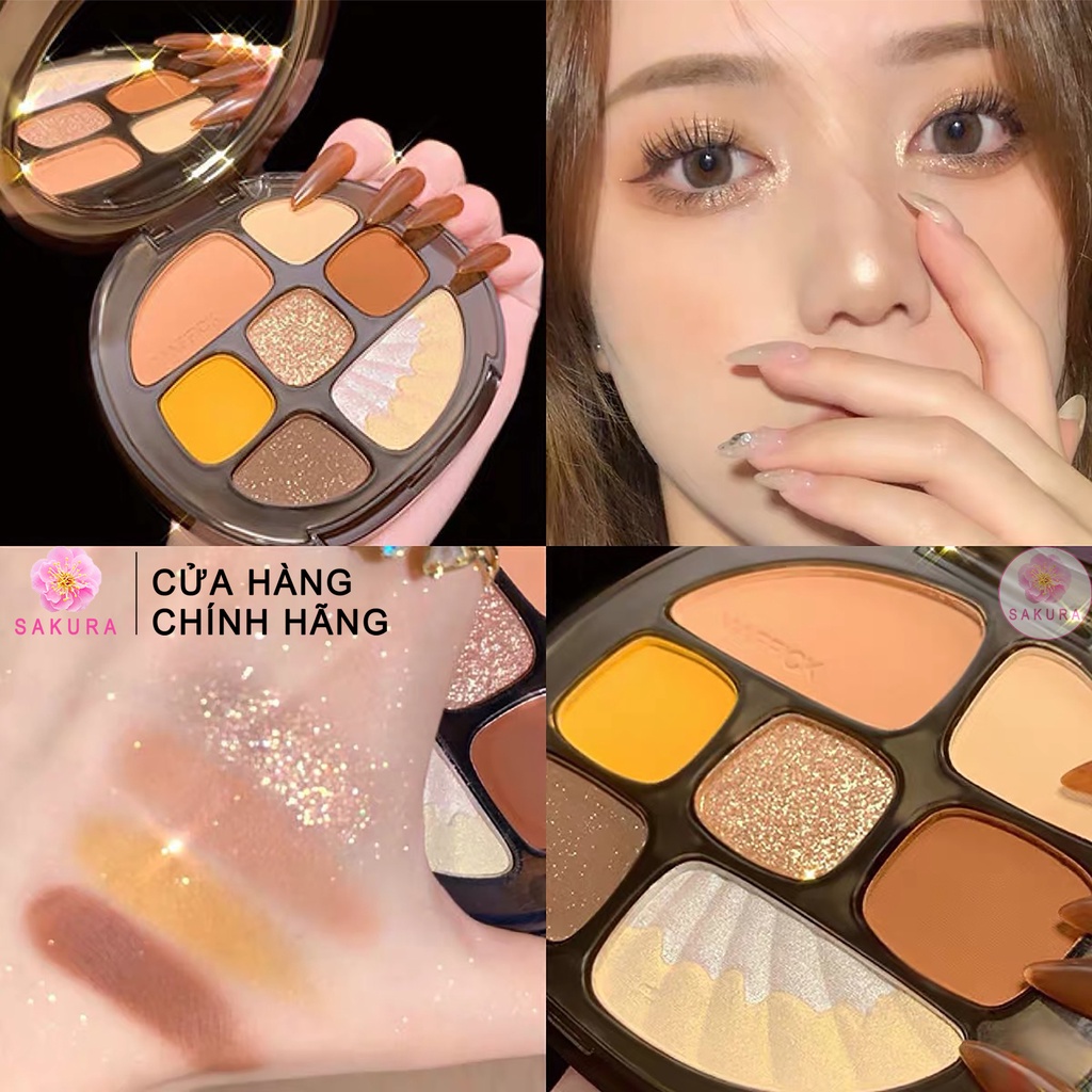 Bảng phấn mắt nội địa trung Maffick Dikalu Lameila 8 ô màu bắt sáng mắt nhũ che khuyết điểm tiện lợi bền màu lâu trôi