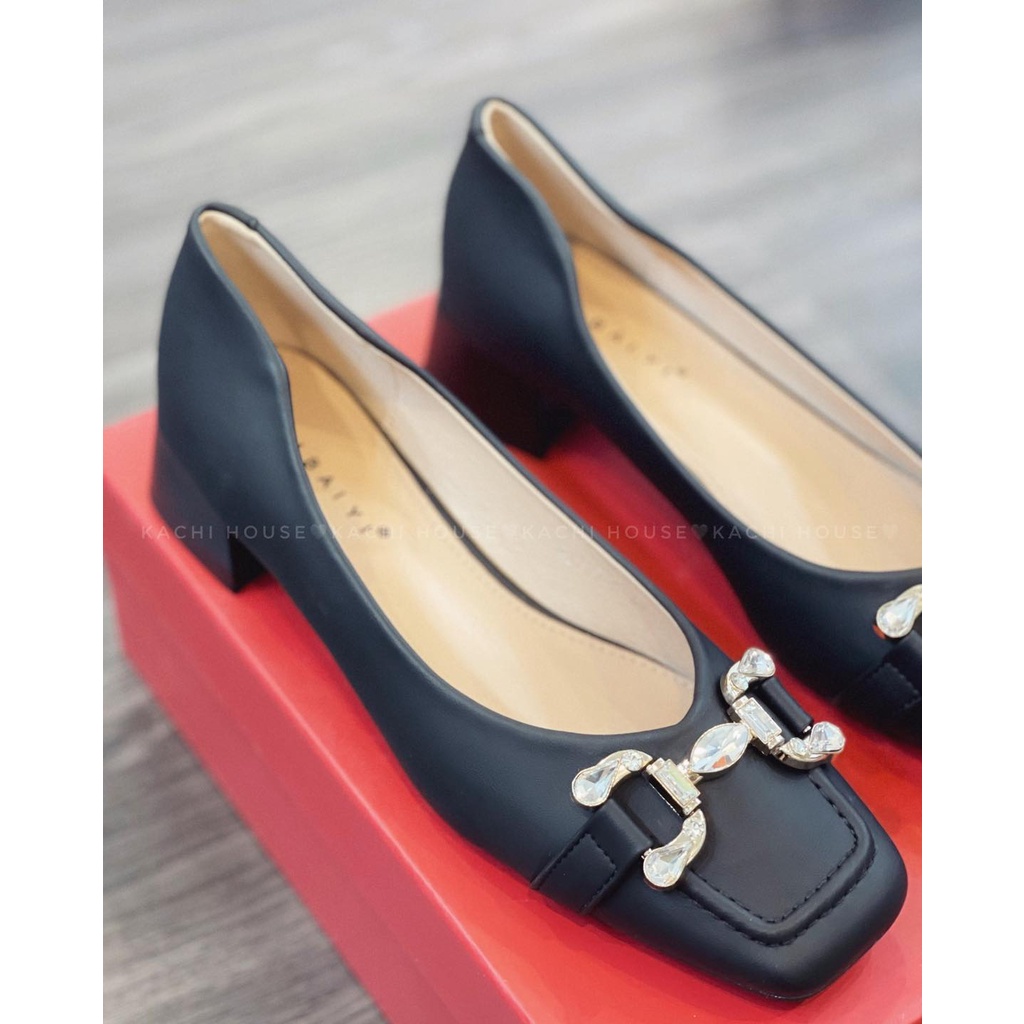 GIÀY mũi vuông khóa xích cườm 83783-8- Kachi House