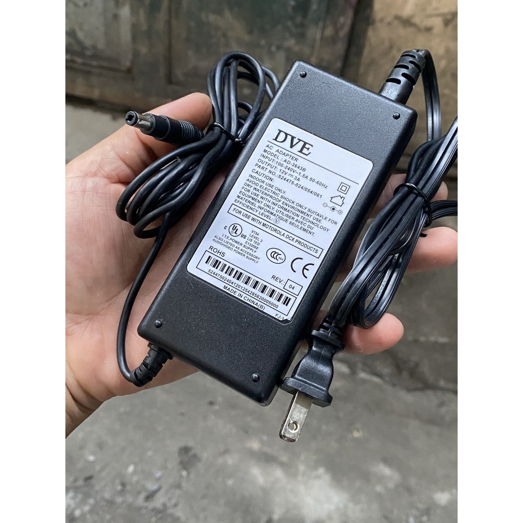 Adapter nguồn 12V-3A DVE chính hãng DVE