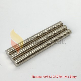 10 Viên Nam Châm Vĩnh Cửu 10x1,8mm Mạ Nikel Giá Khuyến Mại