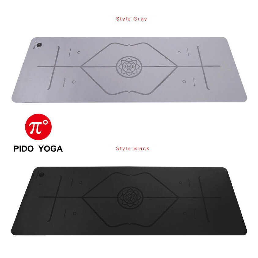 Thảm yoga pido định tuyến 5mm PU Cao Cấp (tặng túi xịn)