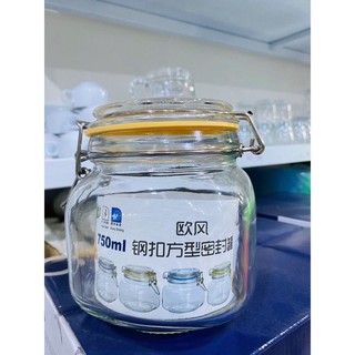 Hủ Thủy Tinh Có Khóa Cài Đựng Thực Phẩm 750ml 1 lít