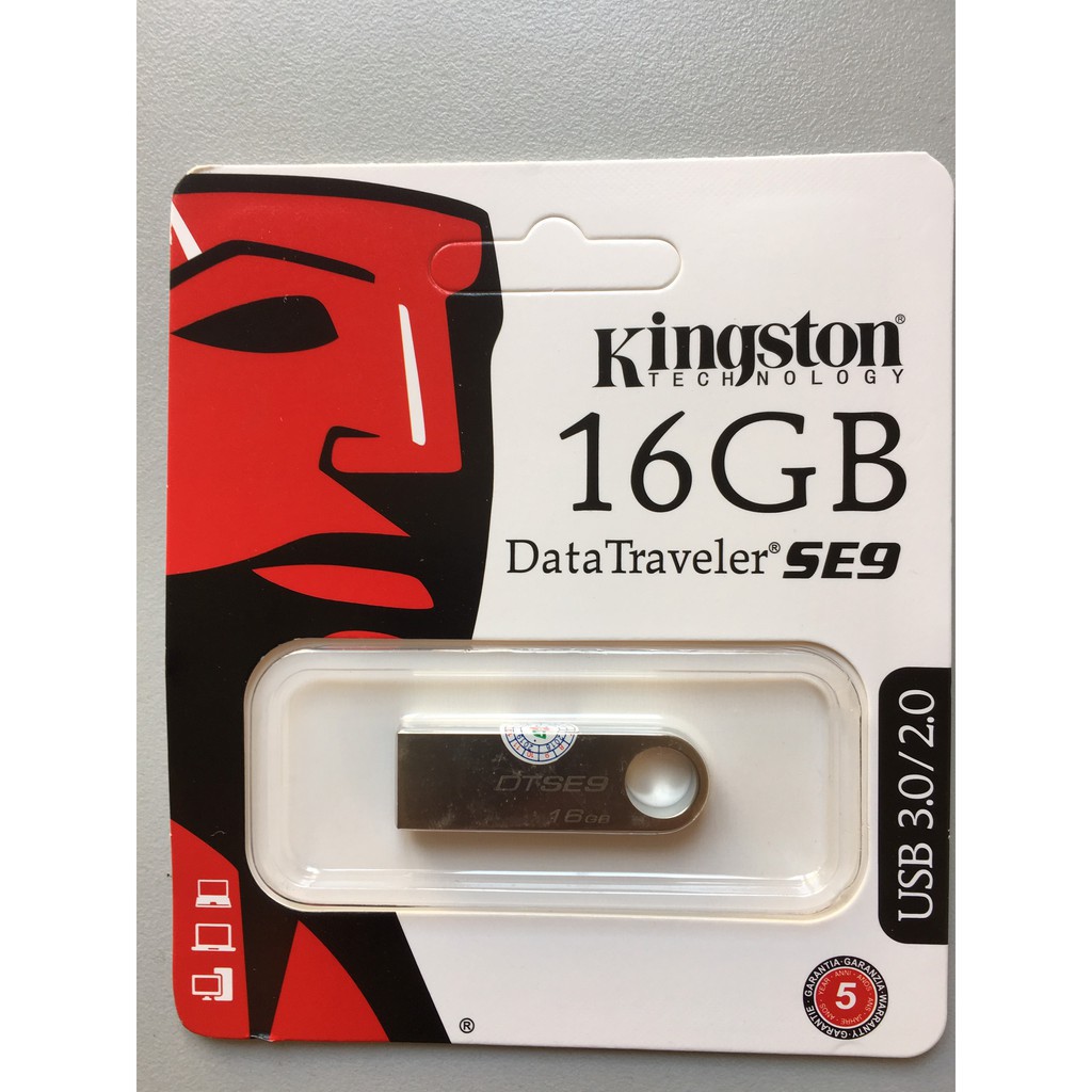 USB 8GB/16GB/32GB Kingtons SE9 2.0 nhỏ gọn, chống nước, vỏ kim loại