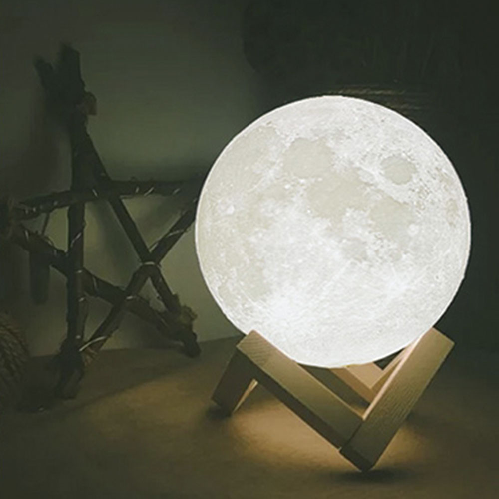 Đèn ngủ hình mặt trăng 3D độc đáo
