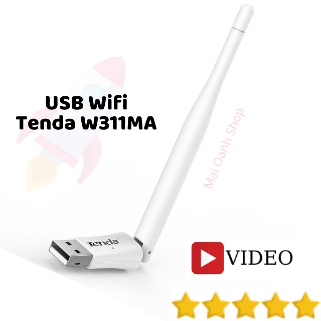 Usb Wifi TENDA W311MA & Cáp Nối Dài, Thu Sóng Wifi Cho Pc