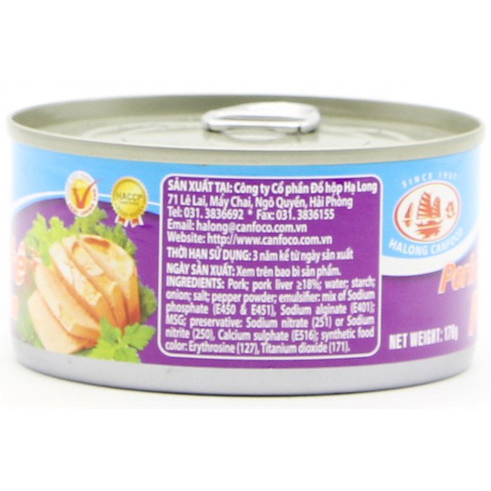 Pate Gan Đặc Biệt Hạ Long - Hộp 100g (Bò xay, heo 2 lát, thịt lợn hấp,...)