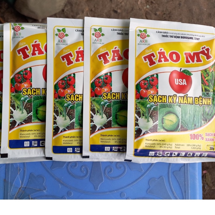 Chế phẩm xử lý bệnh Mancozeb metalaxyl phòng ngừa Đốm vàng lá, thán thư, sương mai, mốc sương
