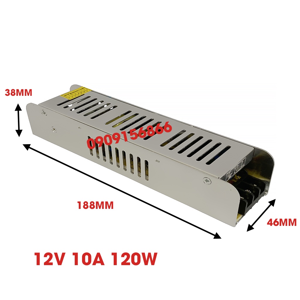 Nguồn 12V - 10A 5A dài
