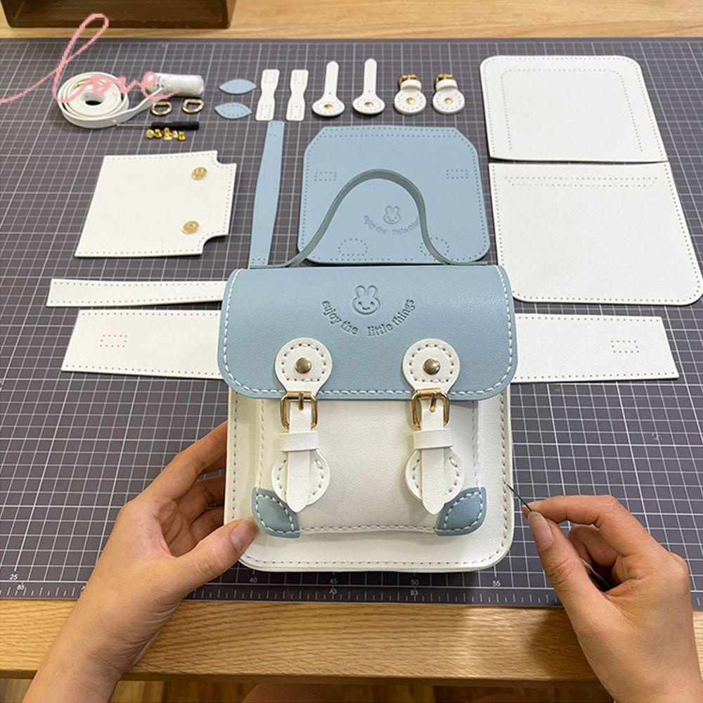 1 Bộ Túi Xách Đeo Vai Bằng Da PU Handmade DIY Có Thể Điều Chỉnh