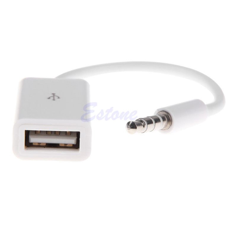 Cáp chuyển âm thanh từ Male AUX thành USB 2.0 Female