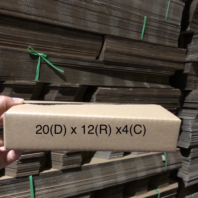 20x12x4 Hộp carton đóng hàng giá xưởng - Combo 20 hộp