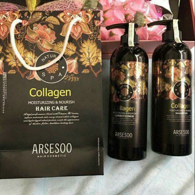 Bộ Dầu Gội Dầu Xả Arsesoo Collagen (780ml/chai)