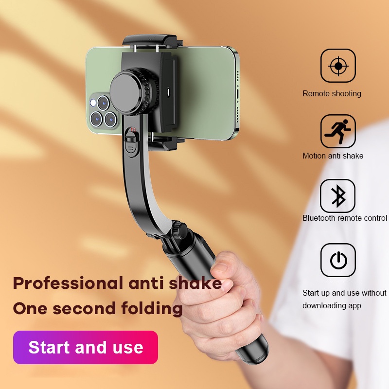 Bộ ổn định Gimbal chống rung cầm tay Bluetooth Điện thoại di động Giá đỡ gậy chụp ảnh tự sướng Chân đế có thể điều chỉnh cho iPhone / Android
