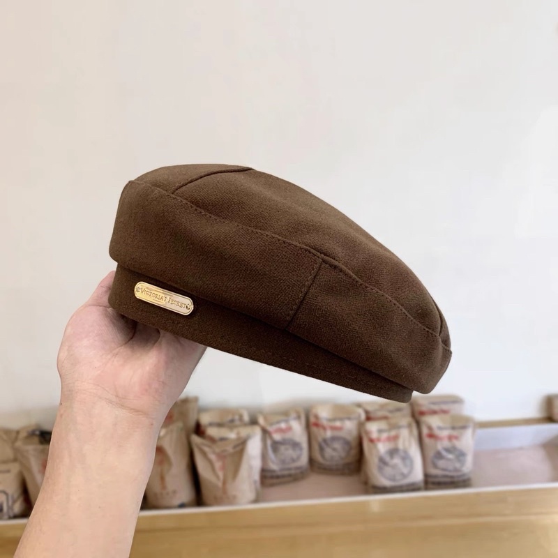 Mũ nồi Ulzzang màu trơn phong cách Hàn Quốc trẻ trung, cá tính