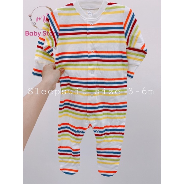 Sleep suit cotton cao cấp size 0-24m