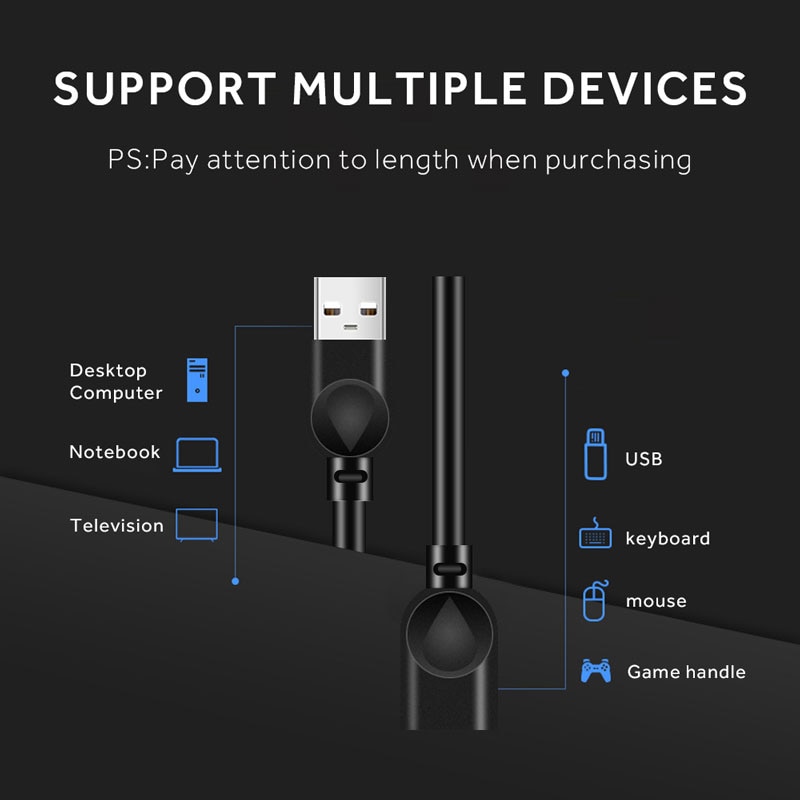 Dây cáp mở rộng cổng cắm Usb 2.0 dài 1.5m 3m 5m tiện dụng