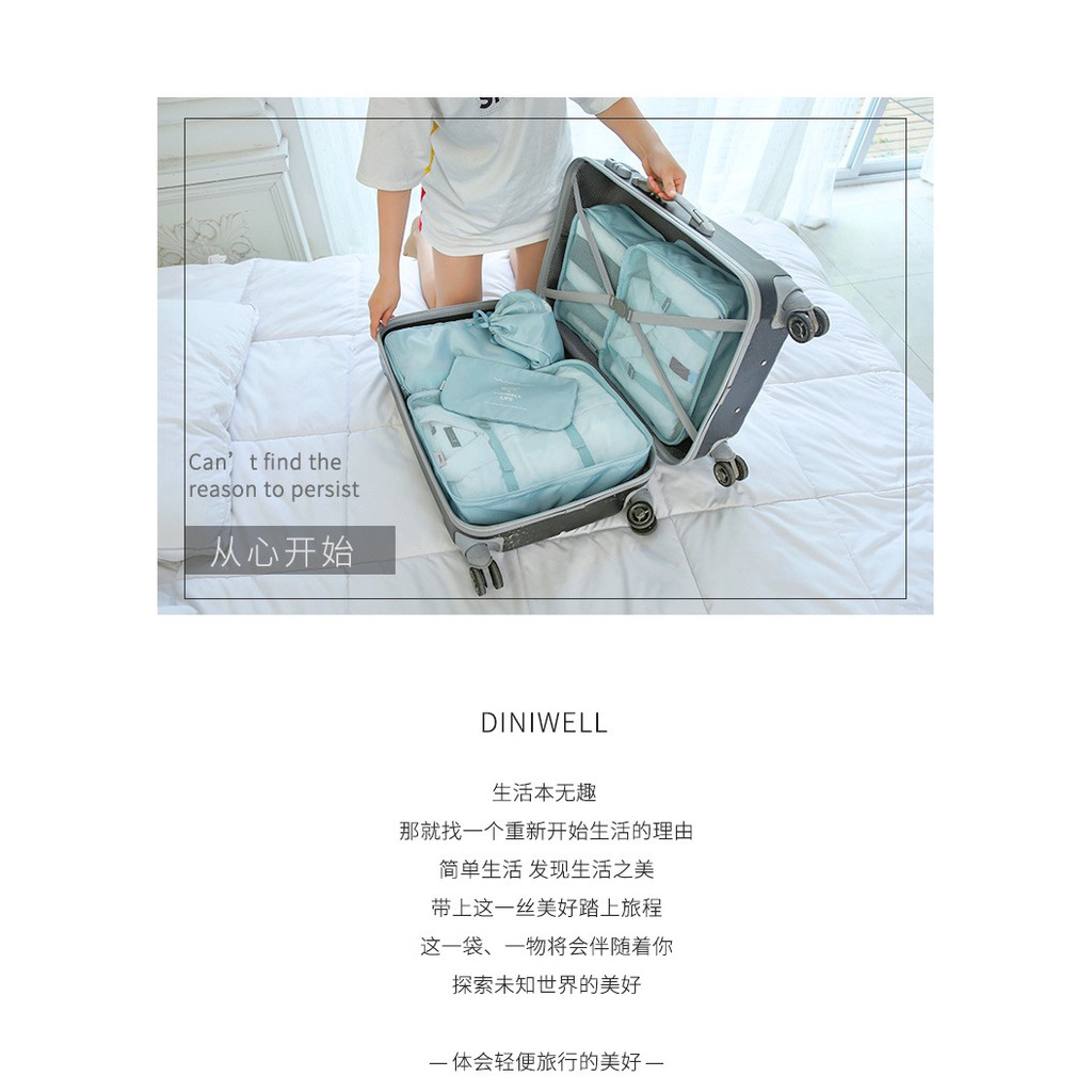 Set of 6 versatile travel bags