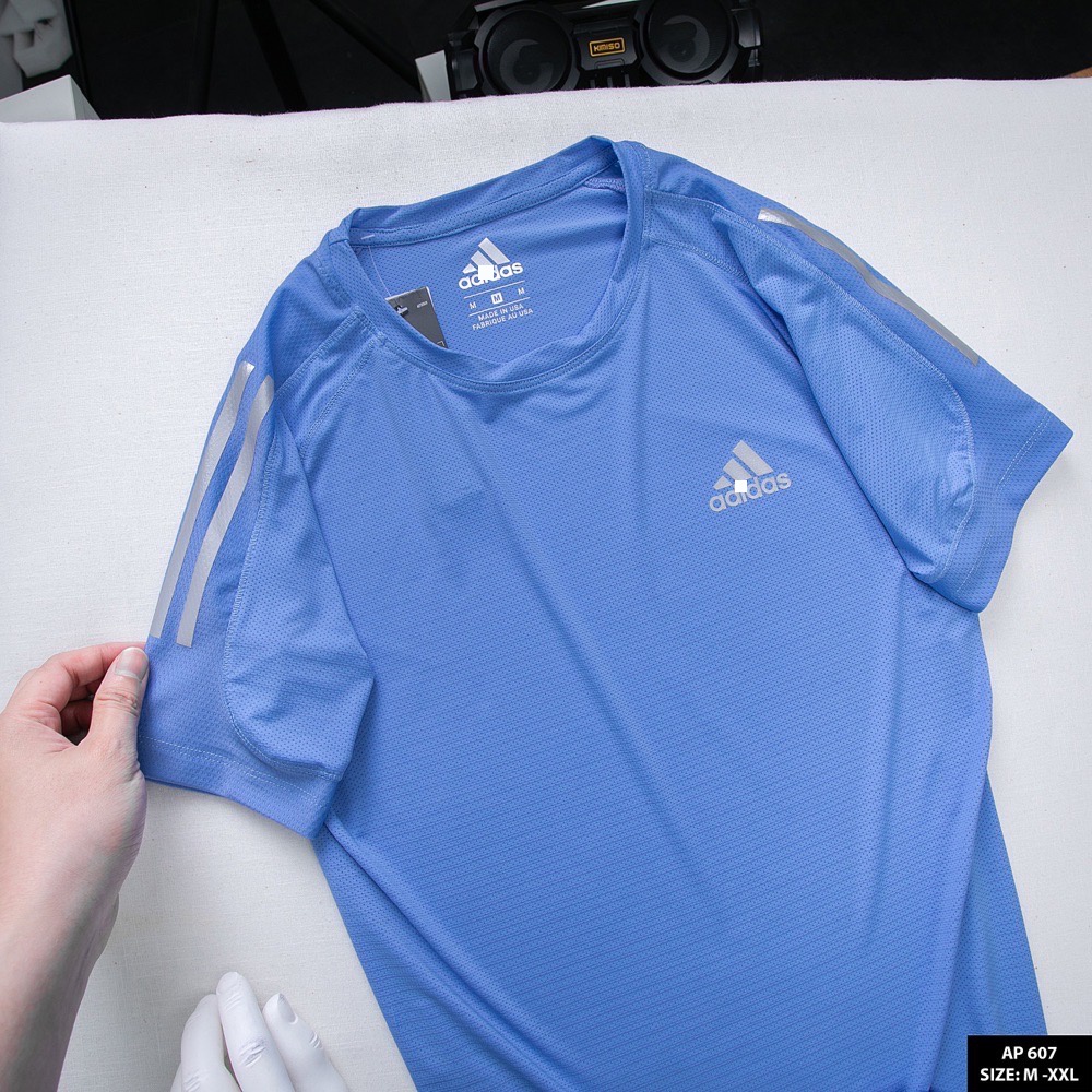 Áo phông nam thể thao adidas cao cấp mùa hè cộc tay cổ tròn chất thun lạnh mã 607