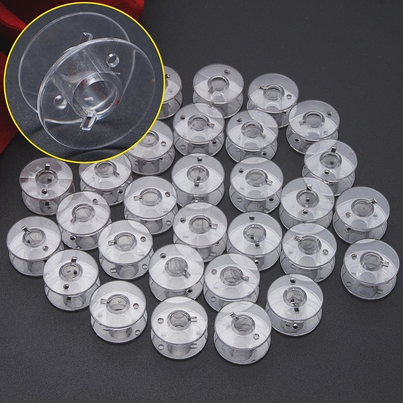 Set 20 suốt chỉ bằng nhựa trong suốt dùng cho máy may