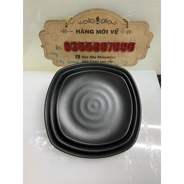 Đĩa Vuông kiểu Nhật 100% Melamine  15cm