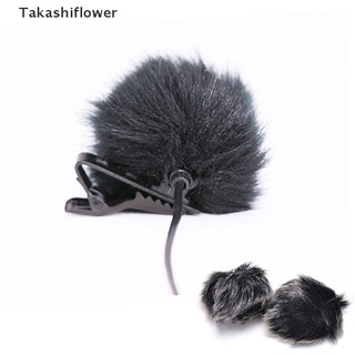 (Takashiflower) Black Fur Windscreen Windshield Wind Muff for Lapel Microphone Mic Hot Sale