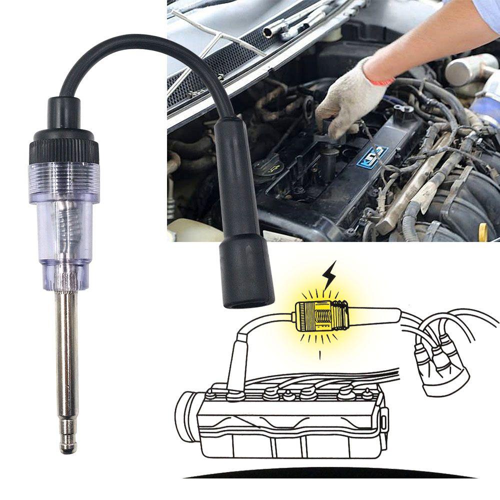 LETTER New Car Spark Plug Tester 12V Car Checker Ignition Coil Auto Accessories Car Tool Diagnostic/Multicolor